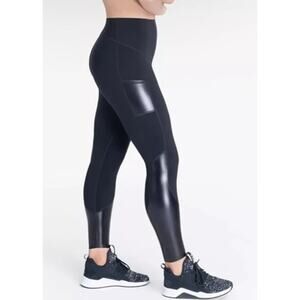 SPANX Black Shiny Leggings